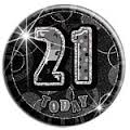 Badge Glitz Black 21st