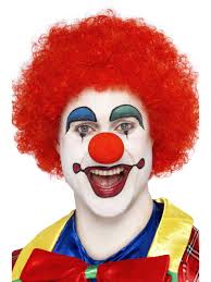 Clown Wig Afro Red