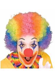 Clown Afro Wig Multi Coloured