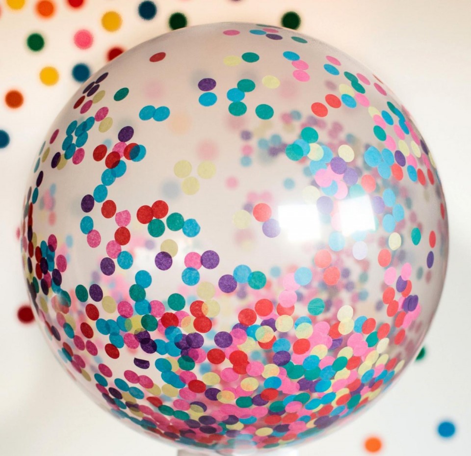 Confetti filled balloons Geelong Party Supplies