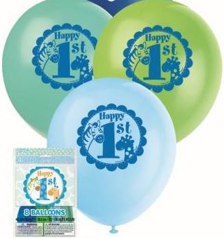 1st Birthday Boy Safari Balloons Geelong Party Supplies