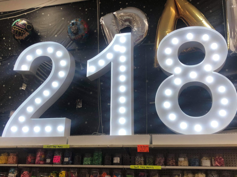 Light up Numbers over 1 metre tall Geelong Party Supplies