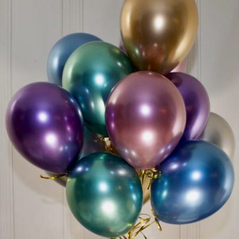 4 Helium Chrome Balloon Bouquet