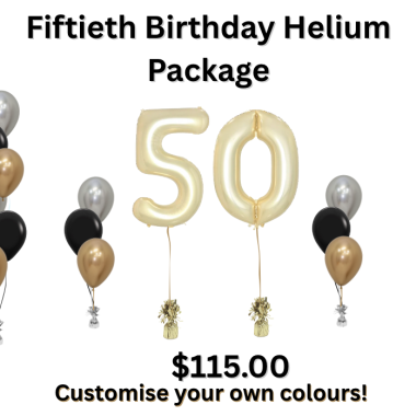 Fiftieth Birthday Helium Package