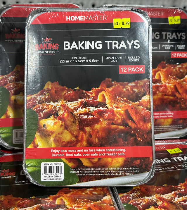 Foil Tray Rectangular with Lid 12pk